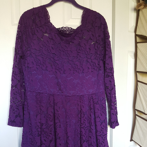 Annigo Dresses & Skirts - Long Slv Floral Lace Formal Cocktail Dress NWOT